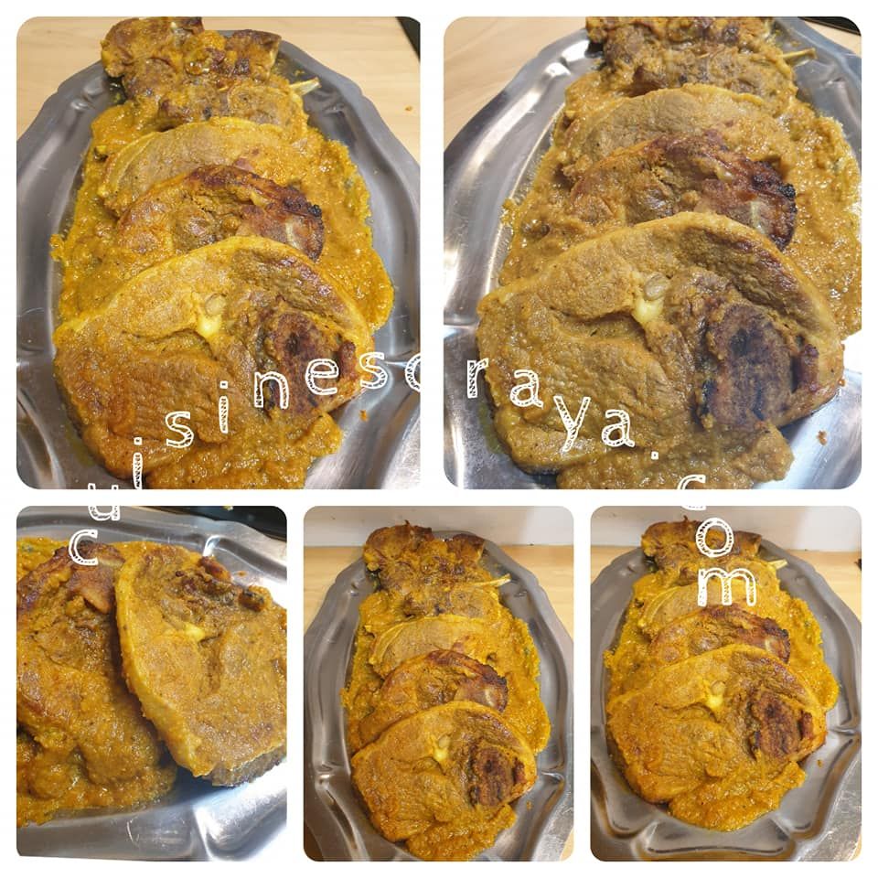 Côte filet d'agneau au four en sauce