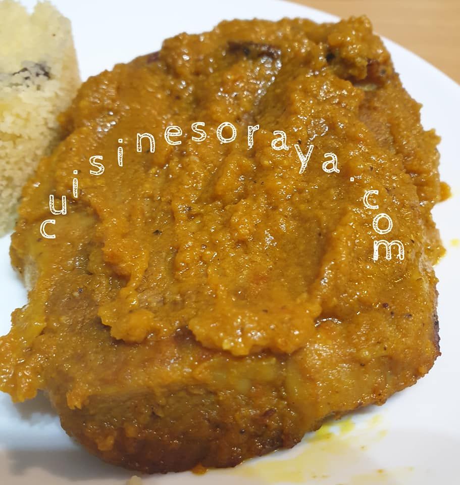 Côte filet d'agneau au four en sauce