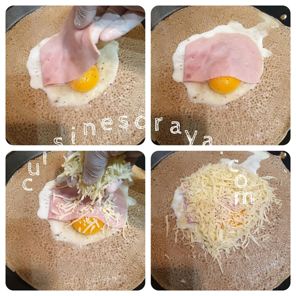 Galette de sarrasin poireau, dinde et chèvre ou à l'oeuf, dinde et fromage