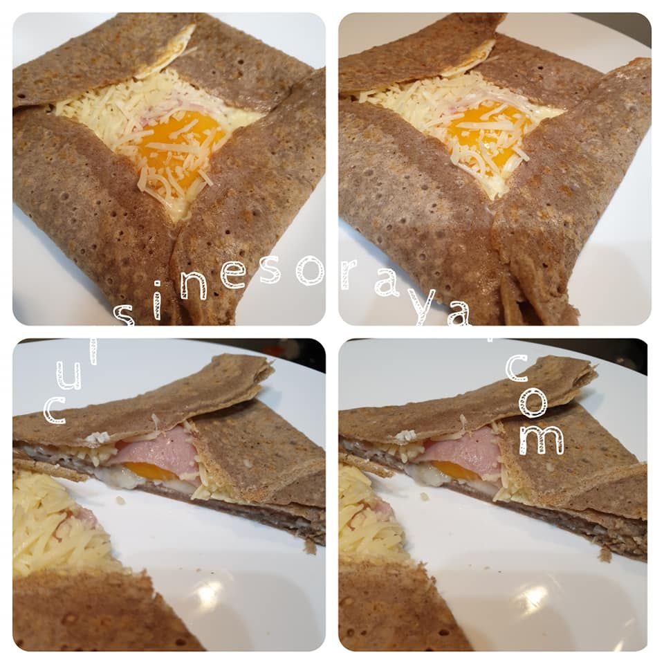 Galette de sarrasin poireau, dinde et chèvre ou à l'oeuf, dinde et fromage
