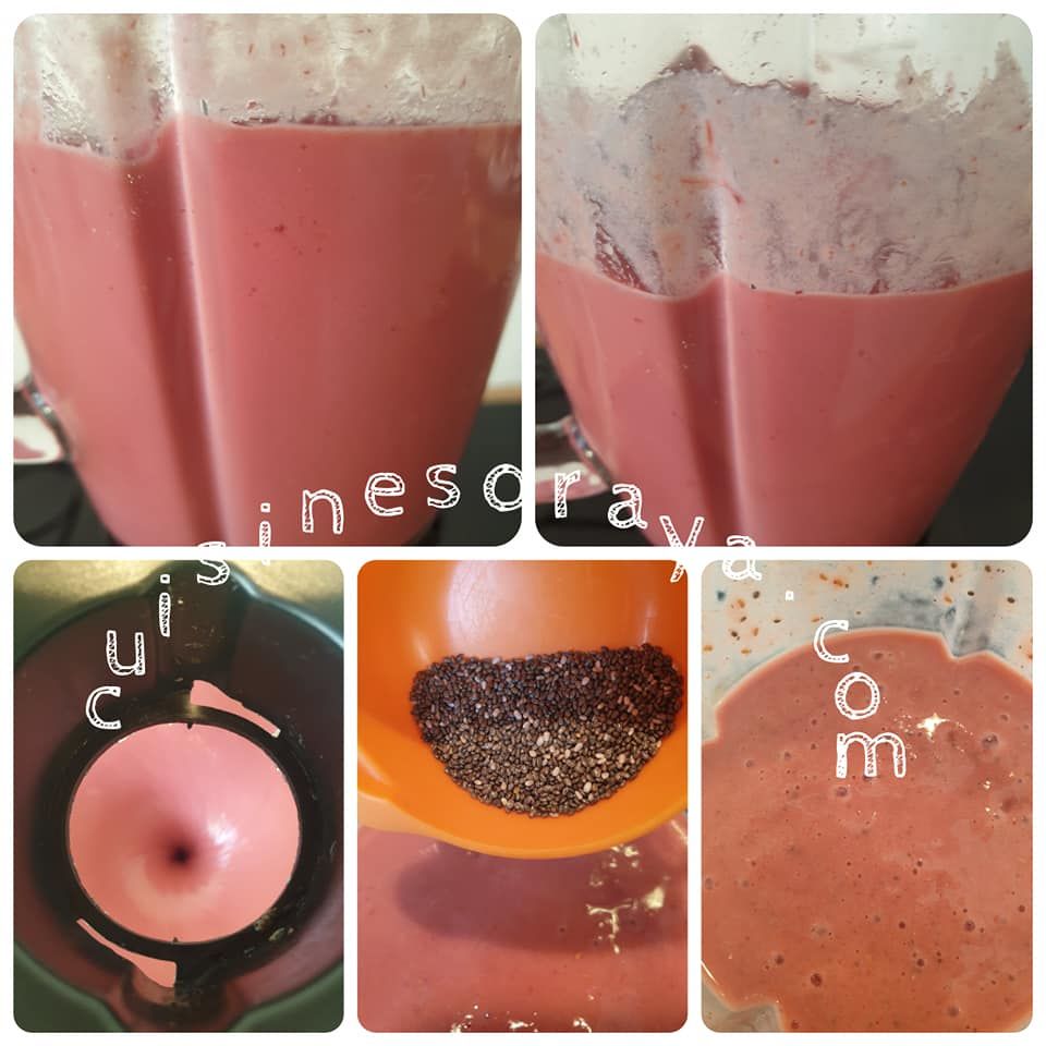 Smoothies fruits rouges et bananes