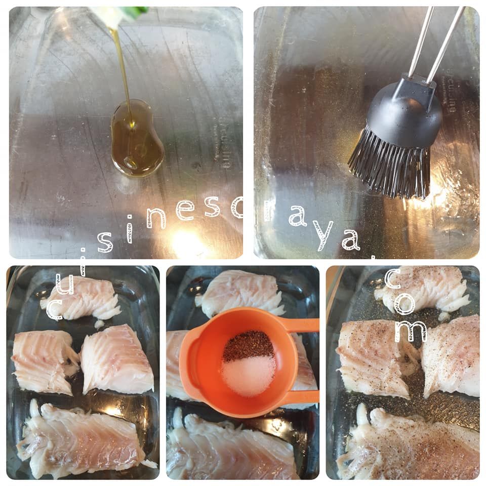 Filet de poisson au pesto et poivron grillé