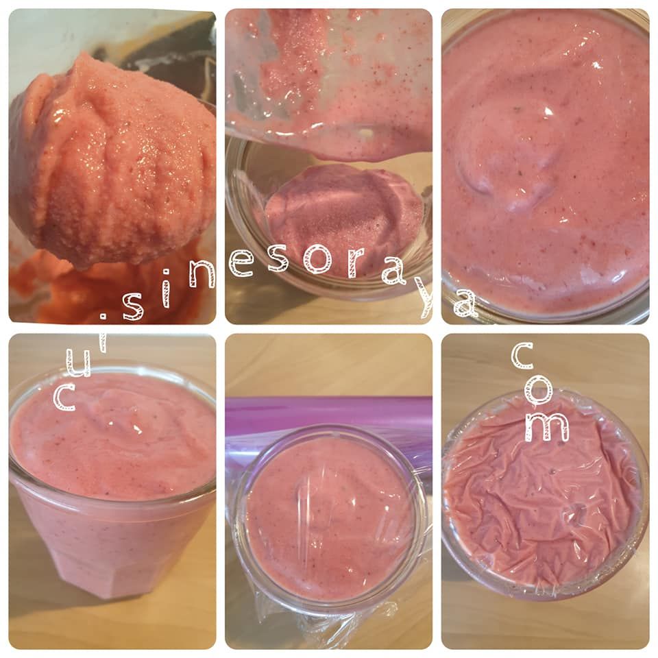 Sorbet à la fraise sans sorbetière et avec 3 ingrédients!