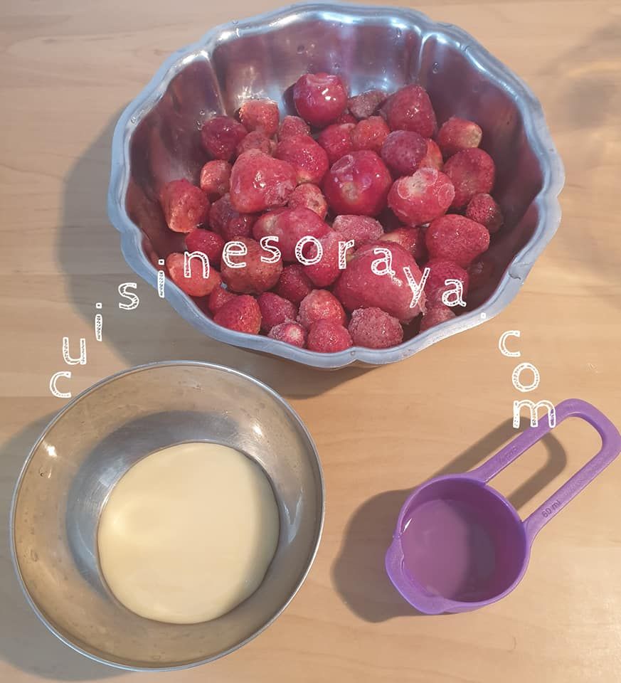 Sorbet à la fraise sans sorbetière et avec 3 ingrédients!