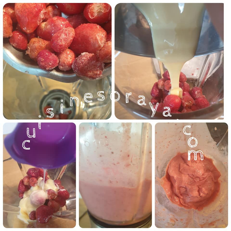 Sorbet à la fraise sans sorbetière et avec 3 ingrédients!