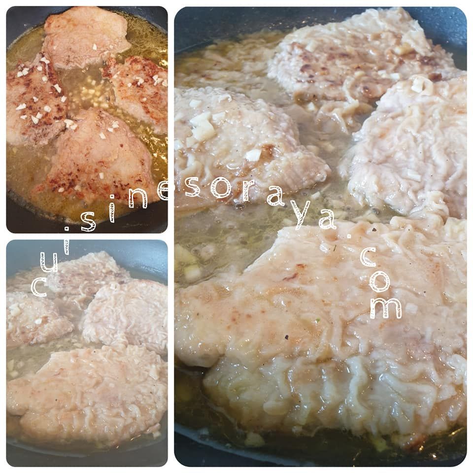 Escalope de veau sauce à l'ail