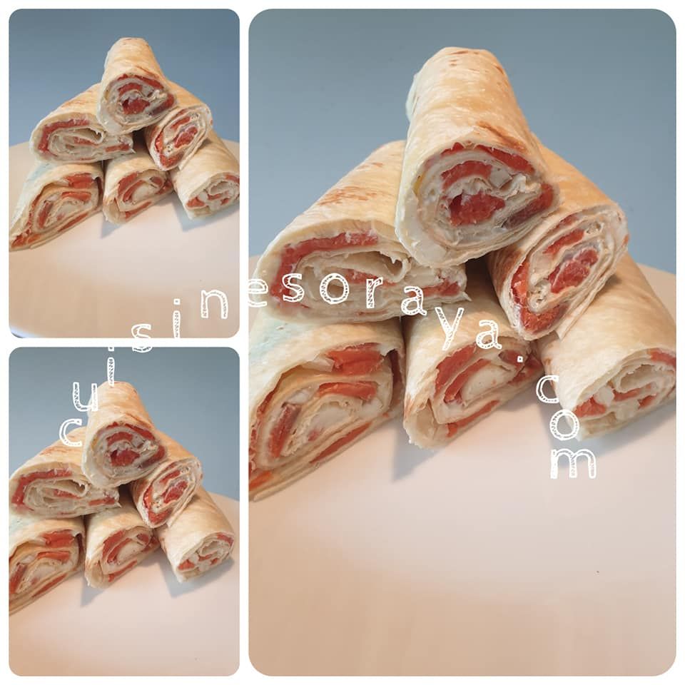 Wraps de saumon fumé et fromage