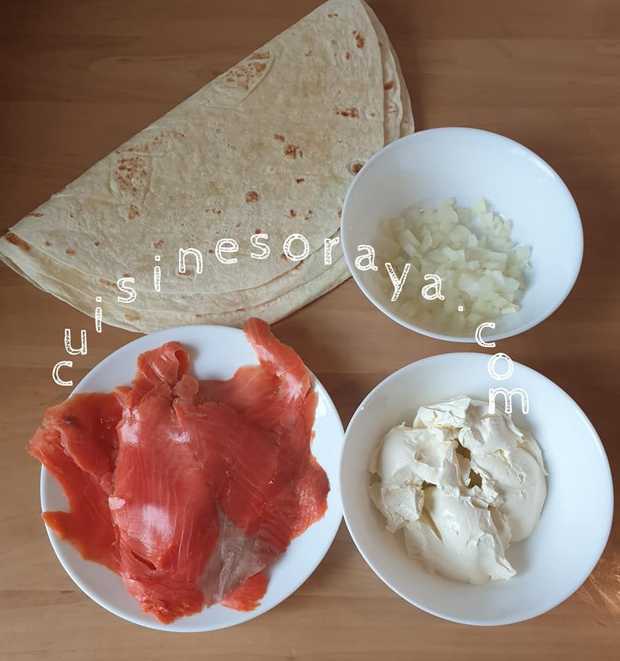 Wraps de saumon fumé et fromage