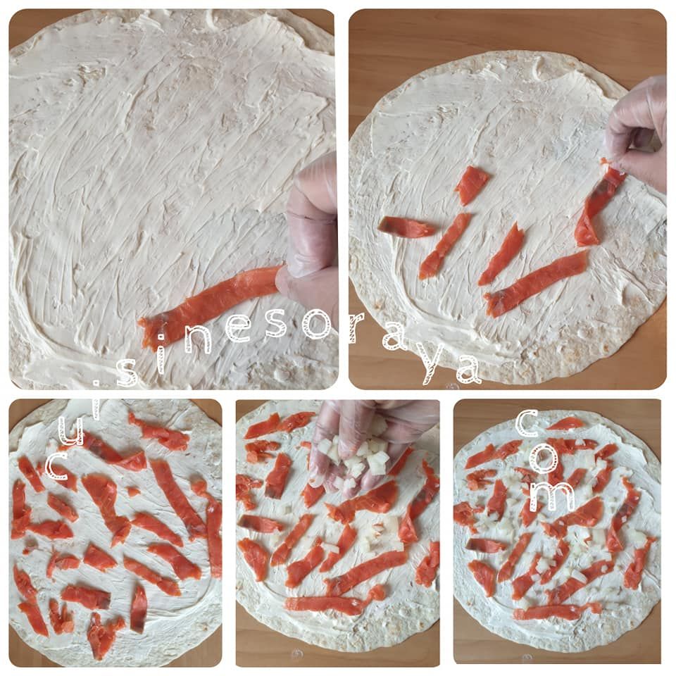 Wraps de saumon fumé et fromage