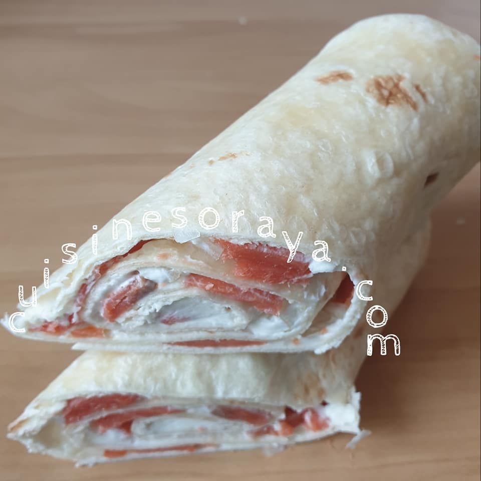 Wraps de saumon fumé et fromage