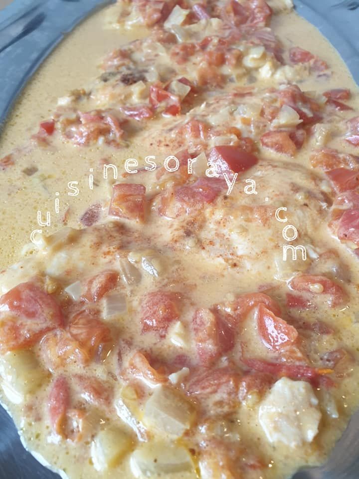 Escalope de poulet à la crème de tomate
