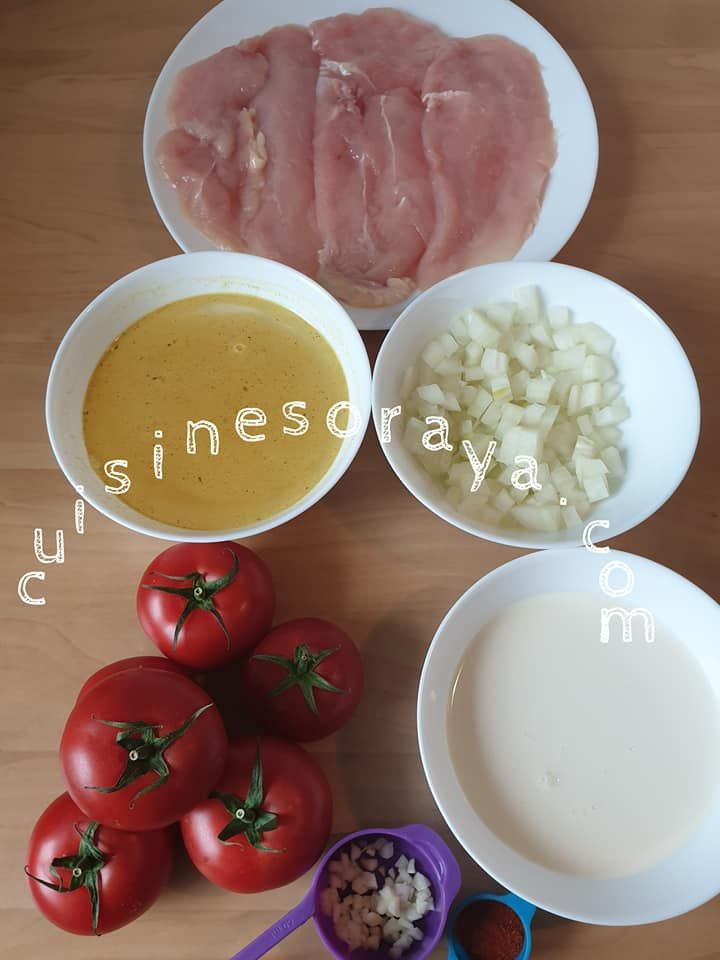 Escalope de poulet à la crème de tomate