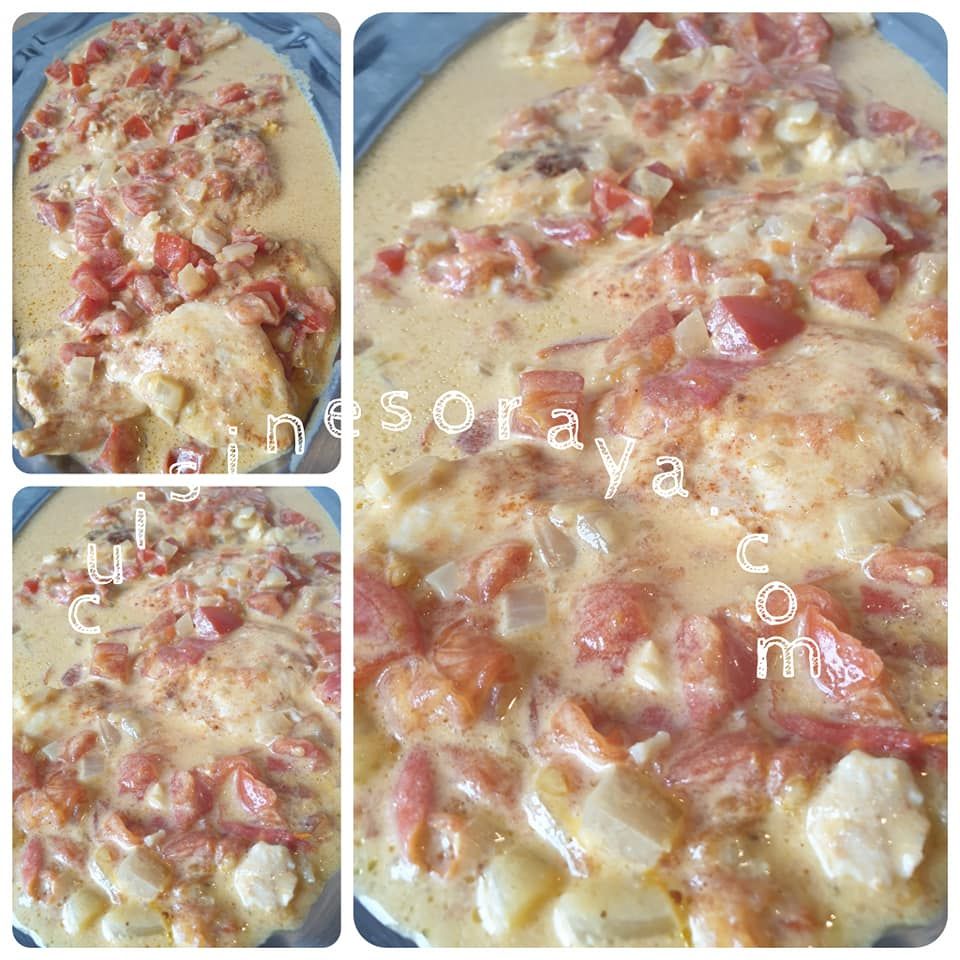 Escalope de poulet à la crème de tomate