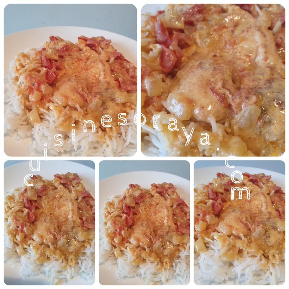 Escalope de poulet à la crème de tomate