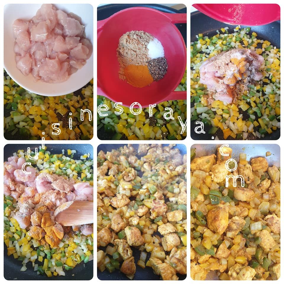Brick poulet façon Mhajeb express