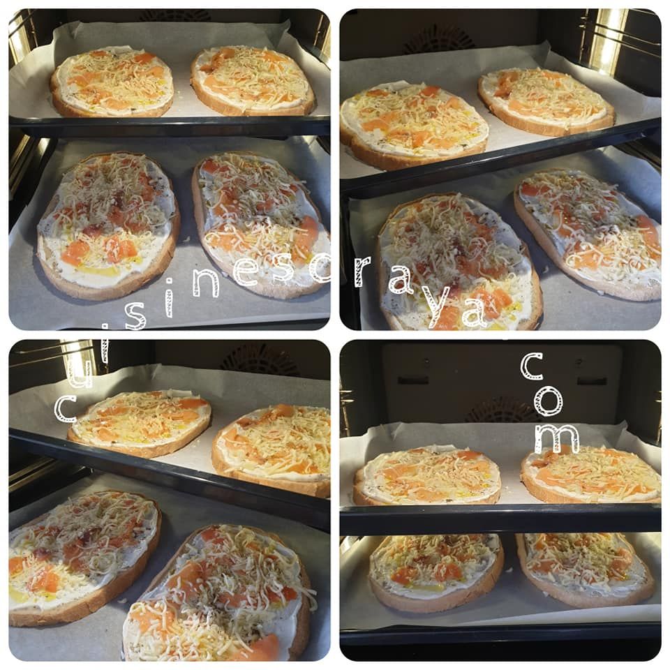 Bruschetta saumon et au fromage blanc express