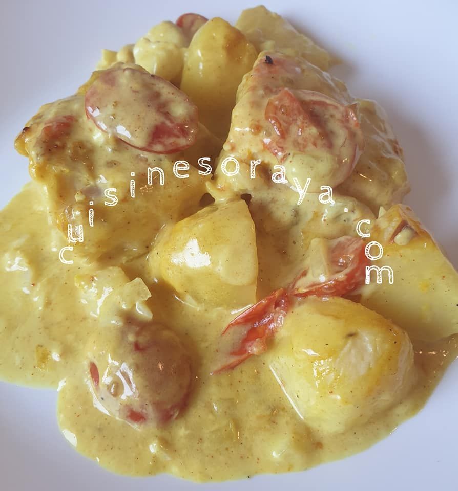 Trio de poissons crémeux au lait de coco et curry
