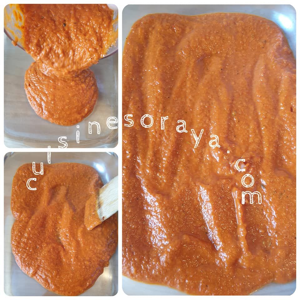 Cabillaud au coulis de poivron rouge à la tomate et chorizo