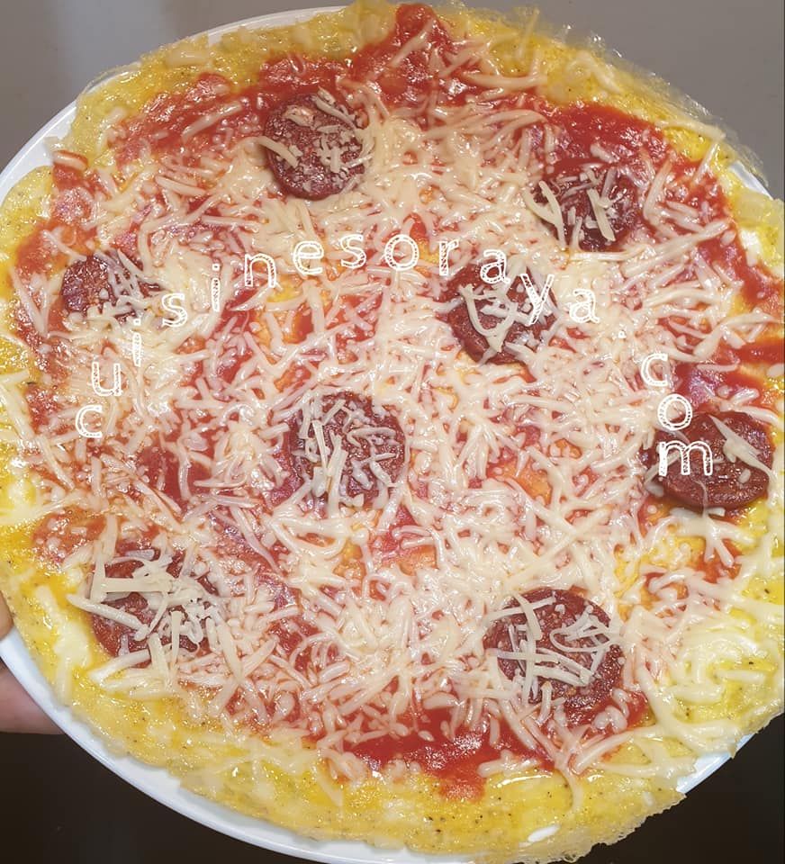 Omelette façon pizza