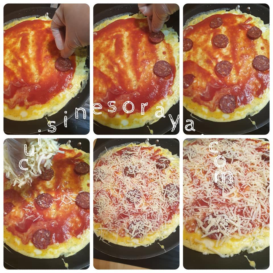 Omelette façon pizza