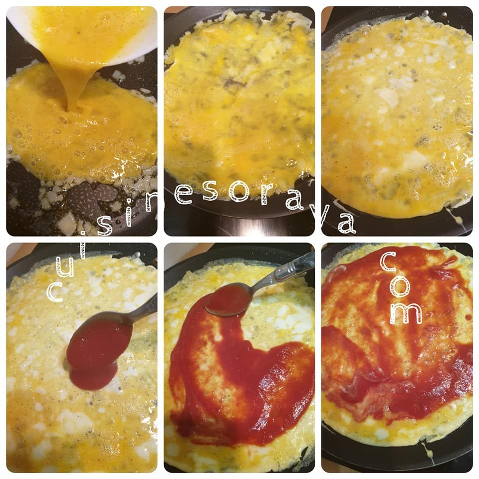 Omelette façon pizza