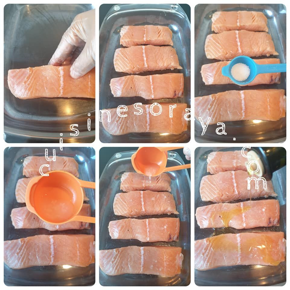 Pavés de saumon au four