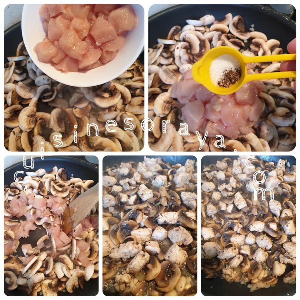 Poulet sauce crémeuse aux champignons