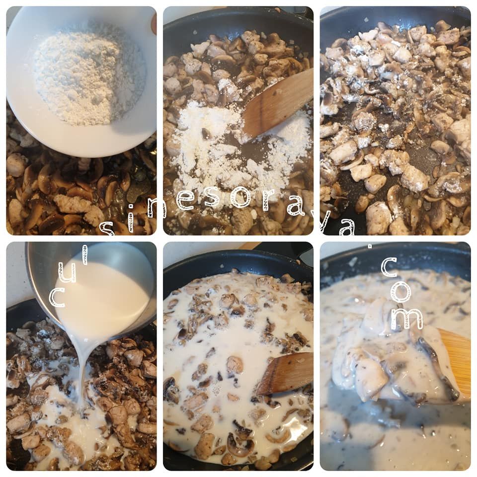 Poulet sauce crémeuse aux champignons