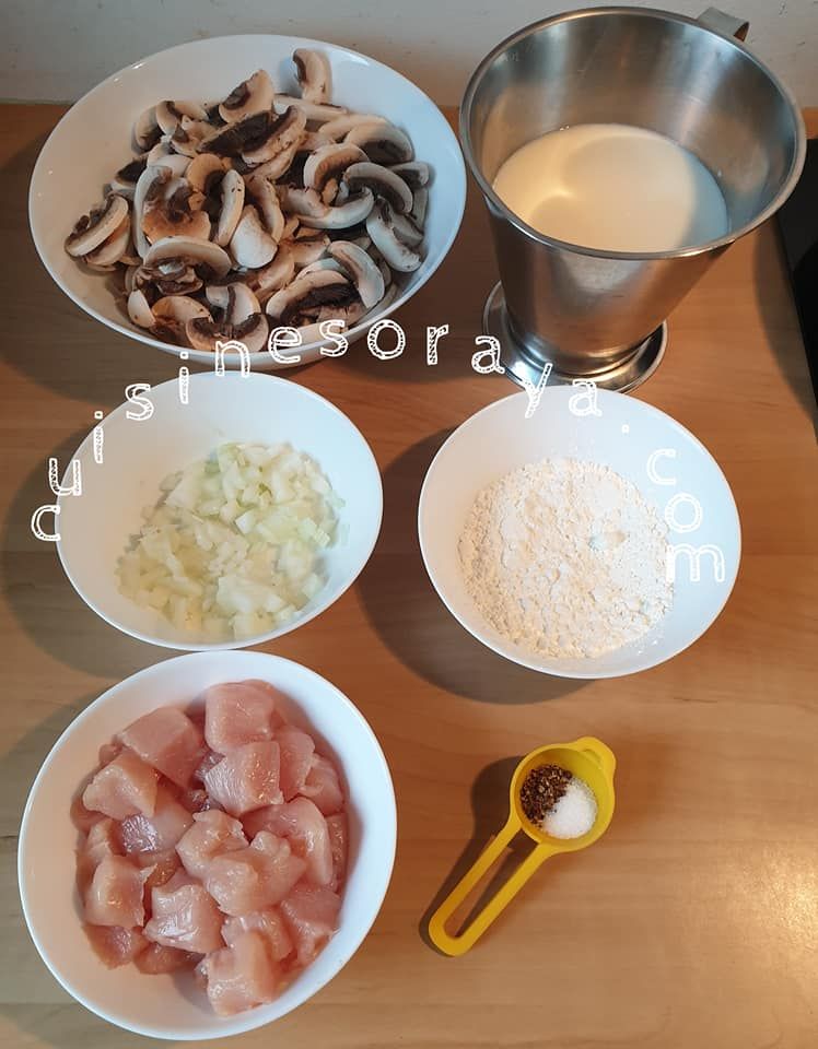 Poulet sauce crémeuse aux champignons