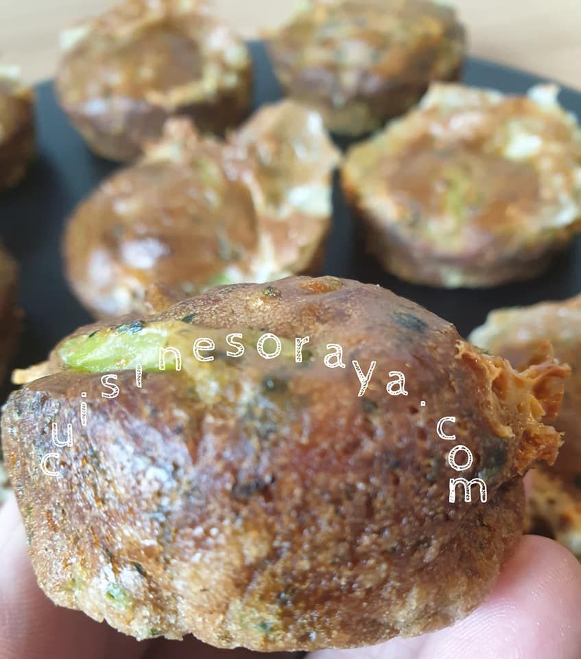 Muffins aux brocolis et carotte, coeur coulant à la cancoillotte