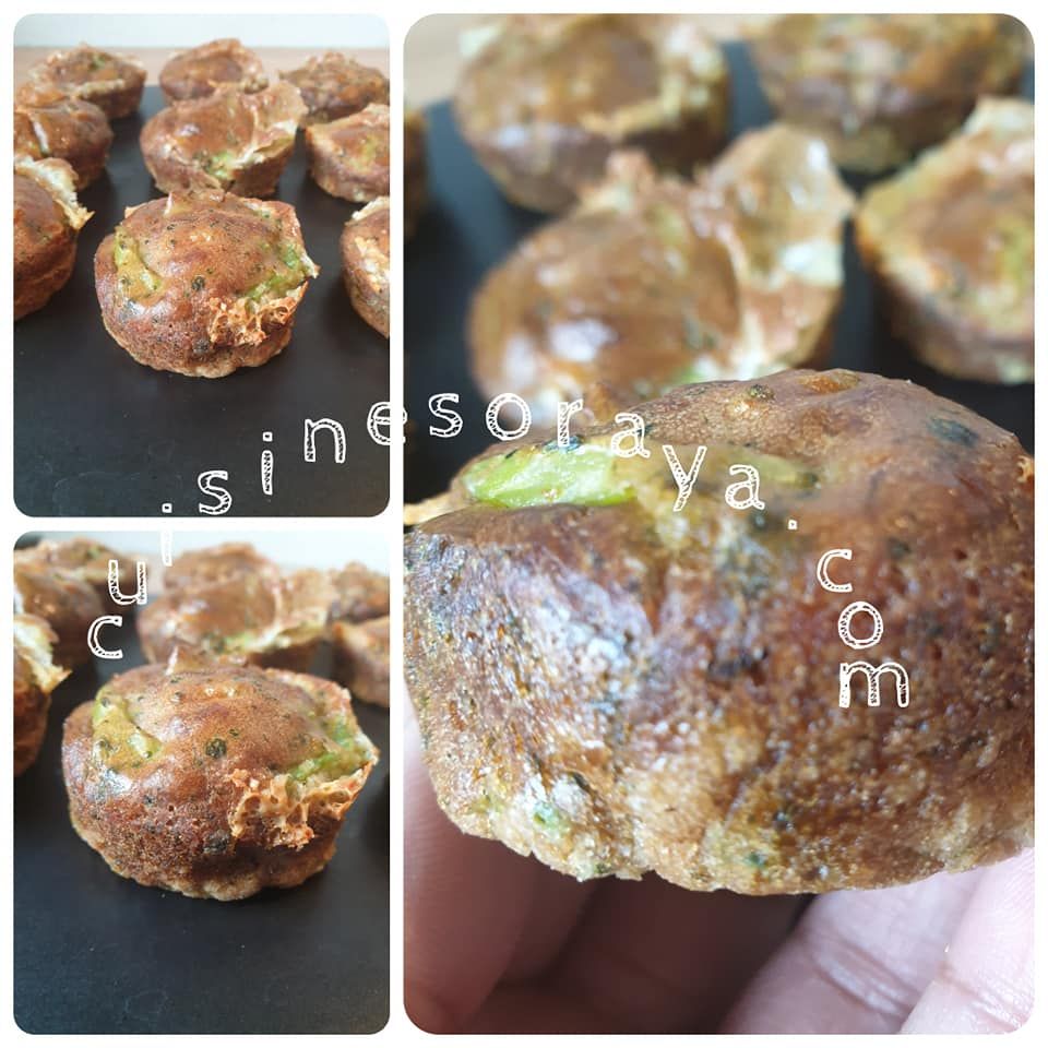 Muffins aux brocolis et carotte, coeur coulant à la cancoillotte