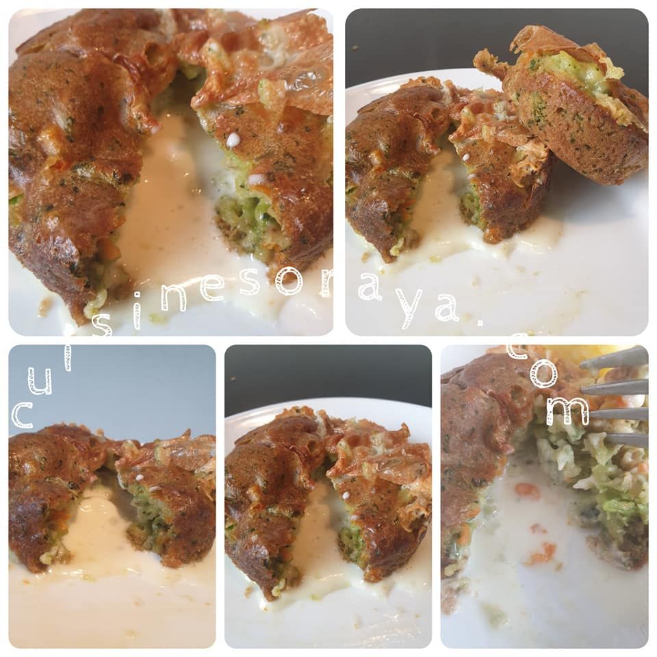 Muffins aux brocolis et carotte, coeur coulant à la cancoillotte