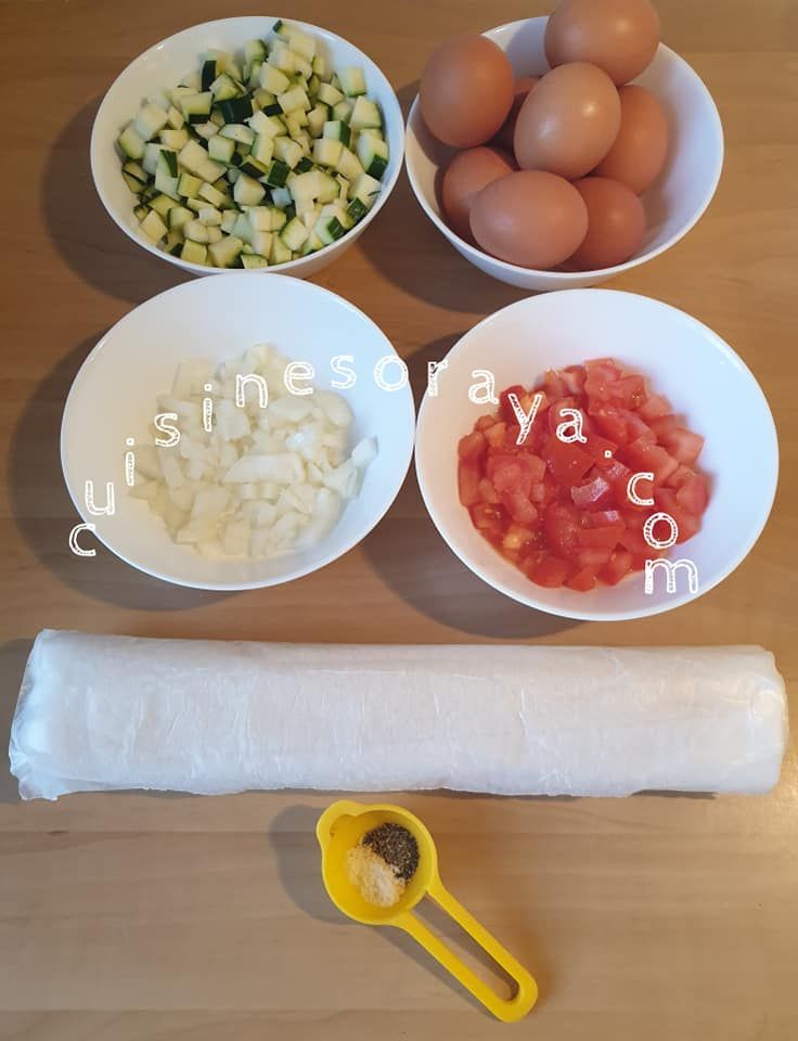 Cup brick aux légumes et oeufs
