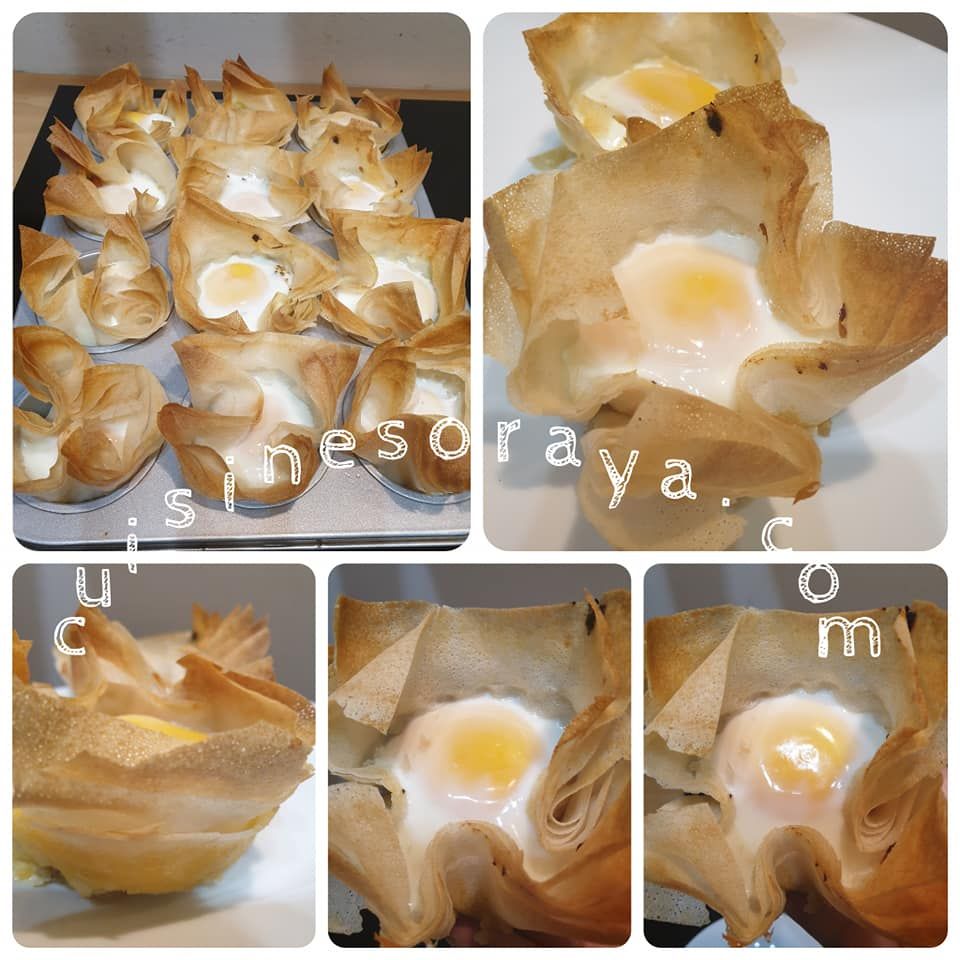 Cup brick aux légumes et oeufs