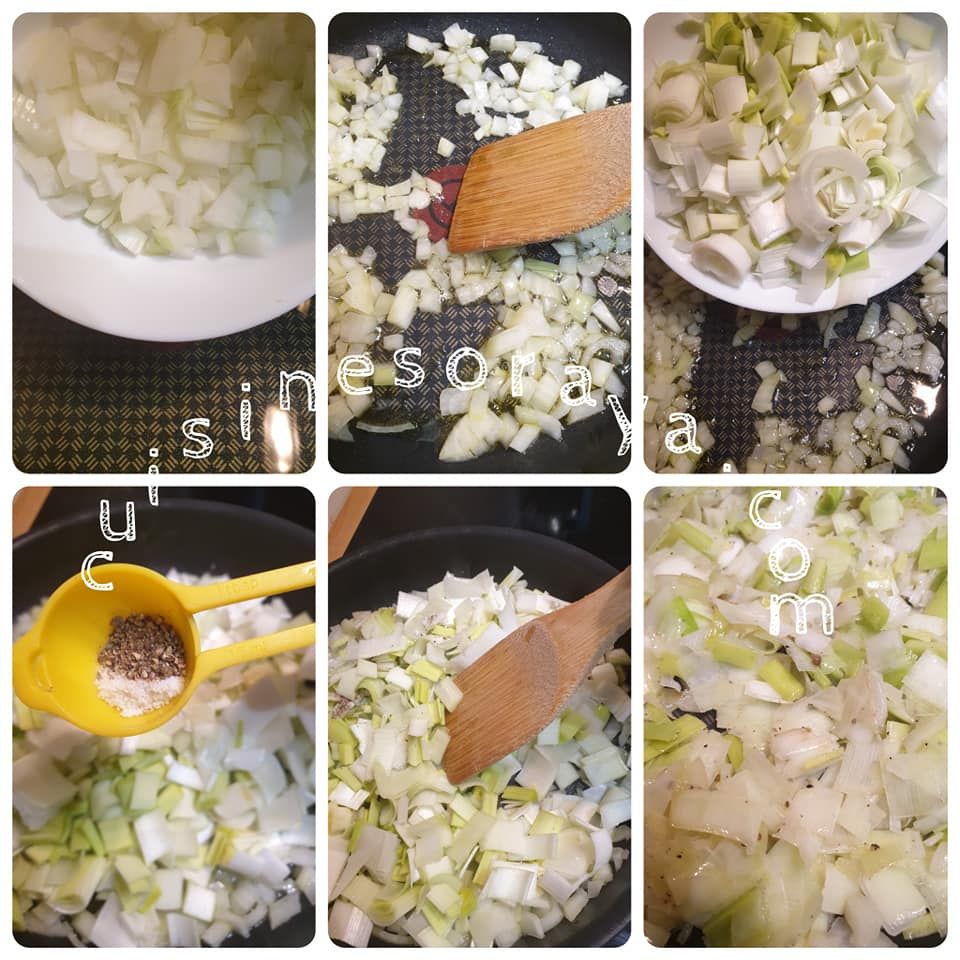 Tresse feuilletée à la fondue de poireaux et saumon