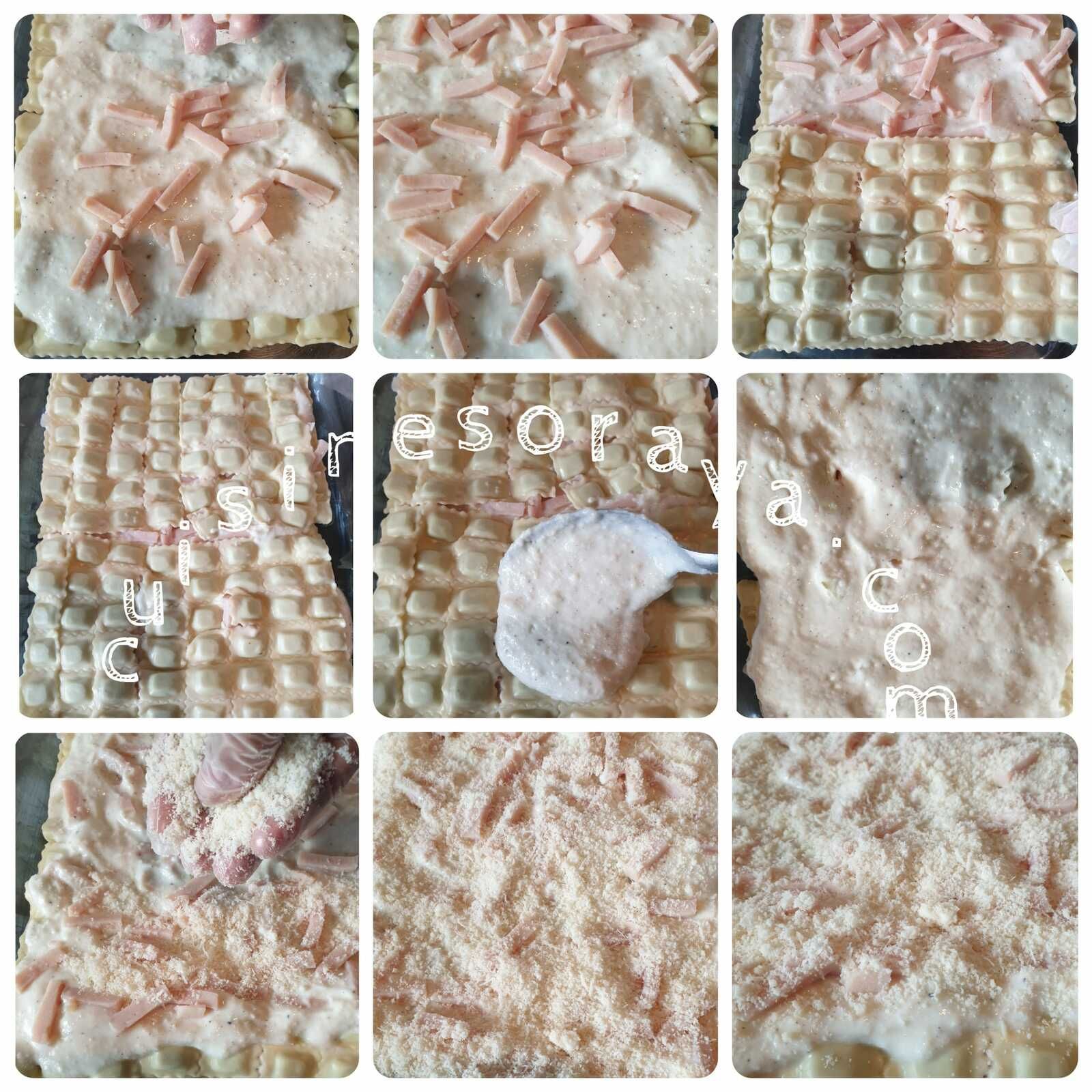 Gratin de ravioles au parmesan et à la dinde