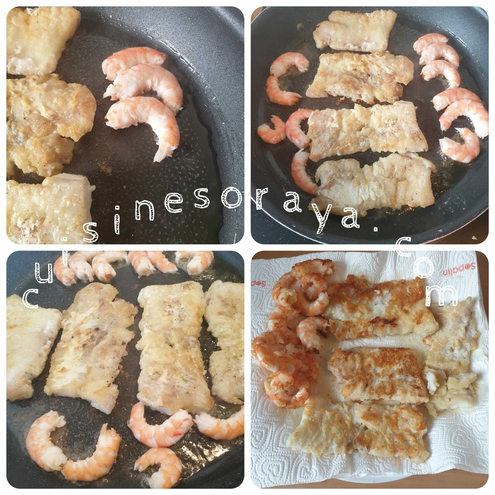 Filet de poisson et crevette sauce au citron (sans crème et sans beurre)