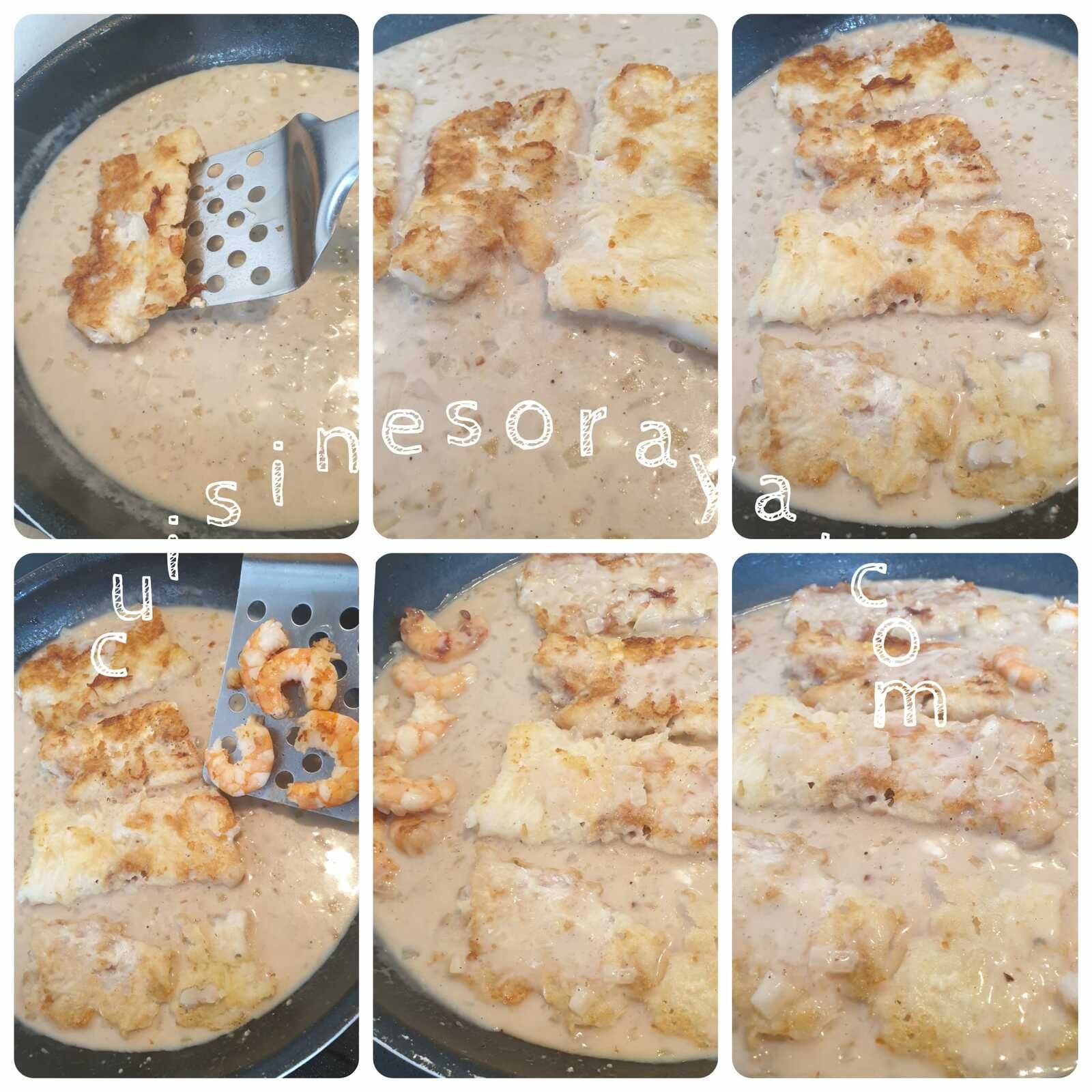 Filet de poisson et crevette sauce au citron (sans crème et sans beurre)