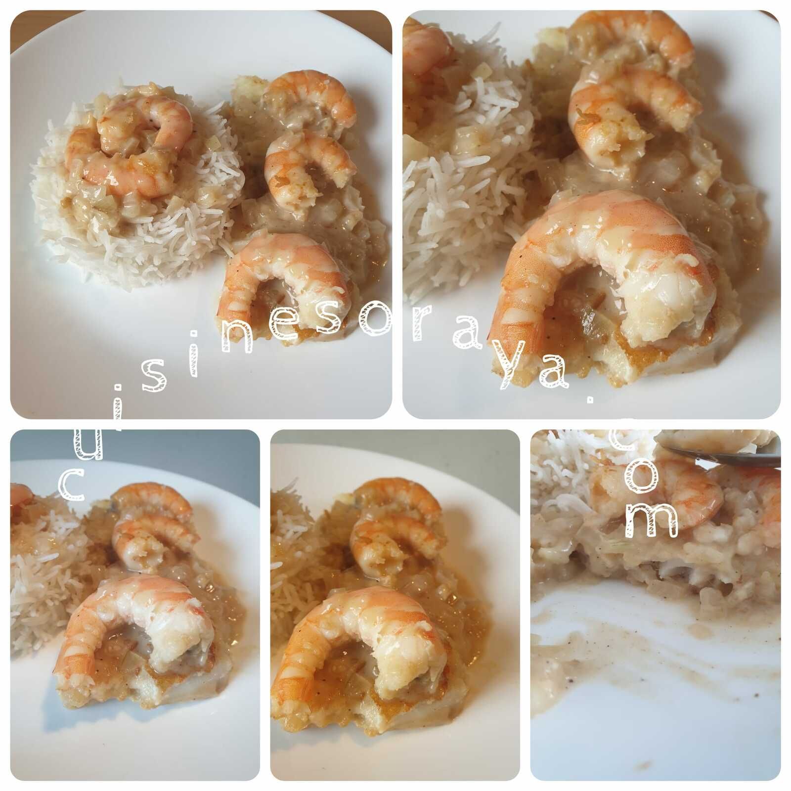 Filet de poisson et crevette sauce au citron (sans crème et sans beurre)