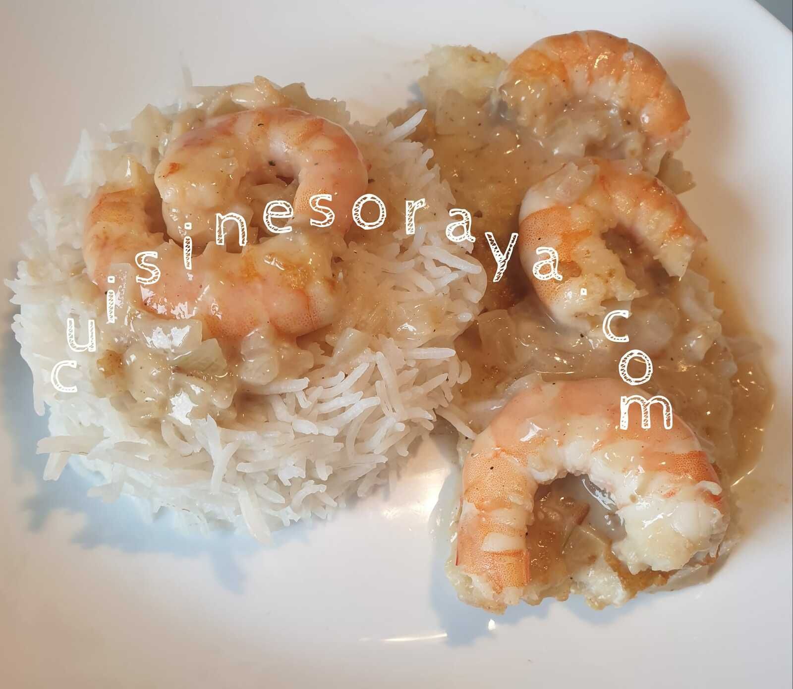 Filet de poisson et crevette sauce au citron (sans crème et sans beurre)
