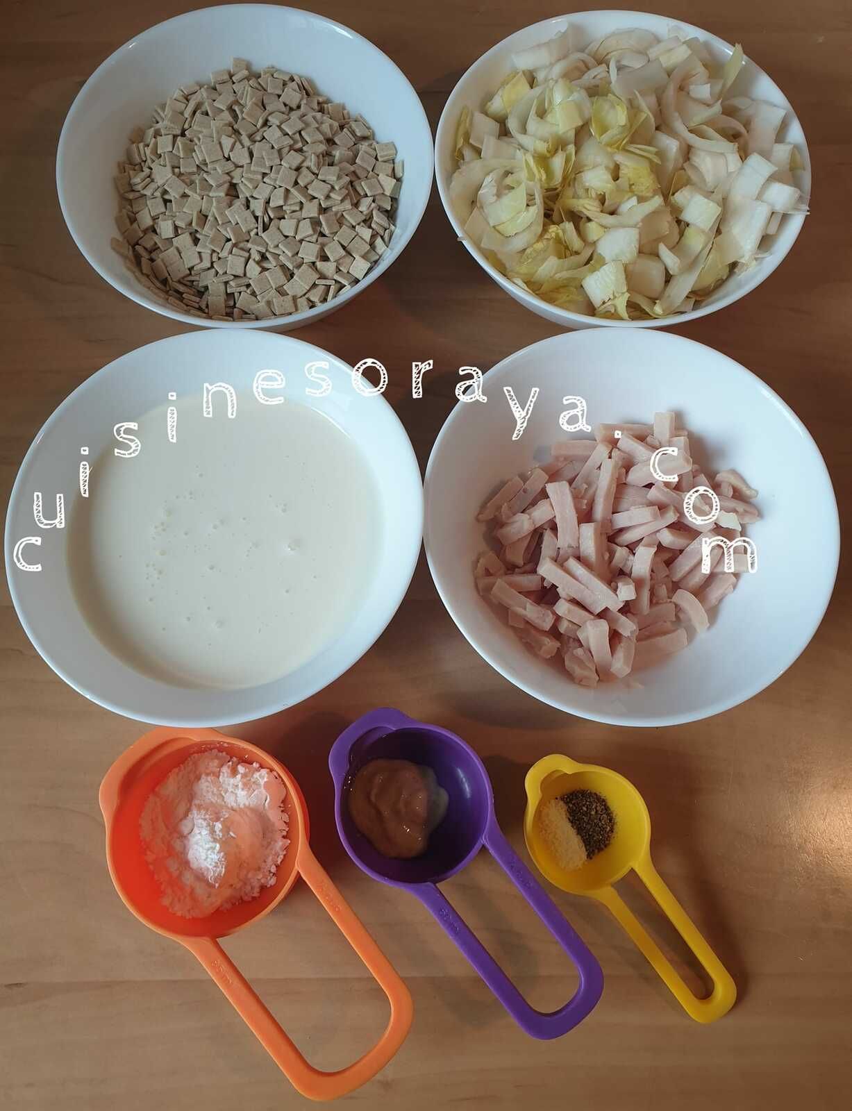 Gratin de crozets d'endives et Merzer