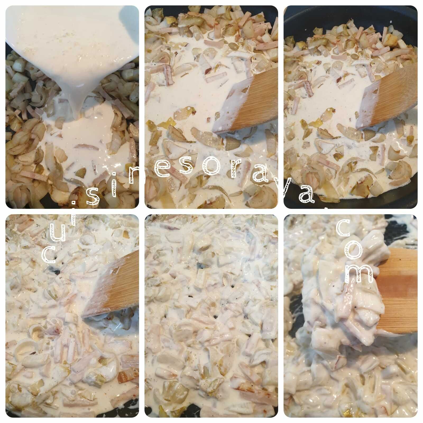 Gratin de crozets d'endives et Merzer