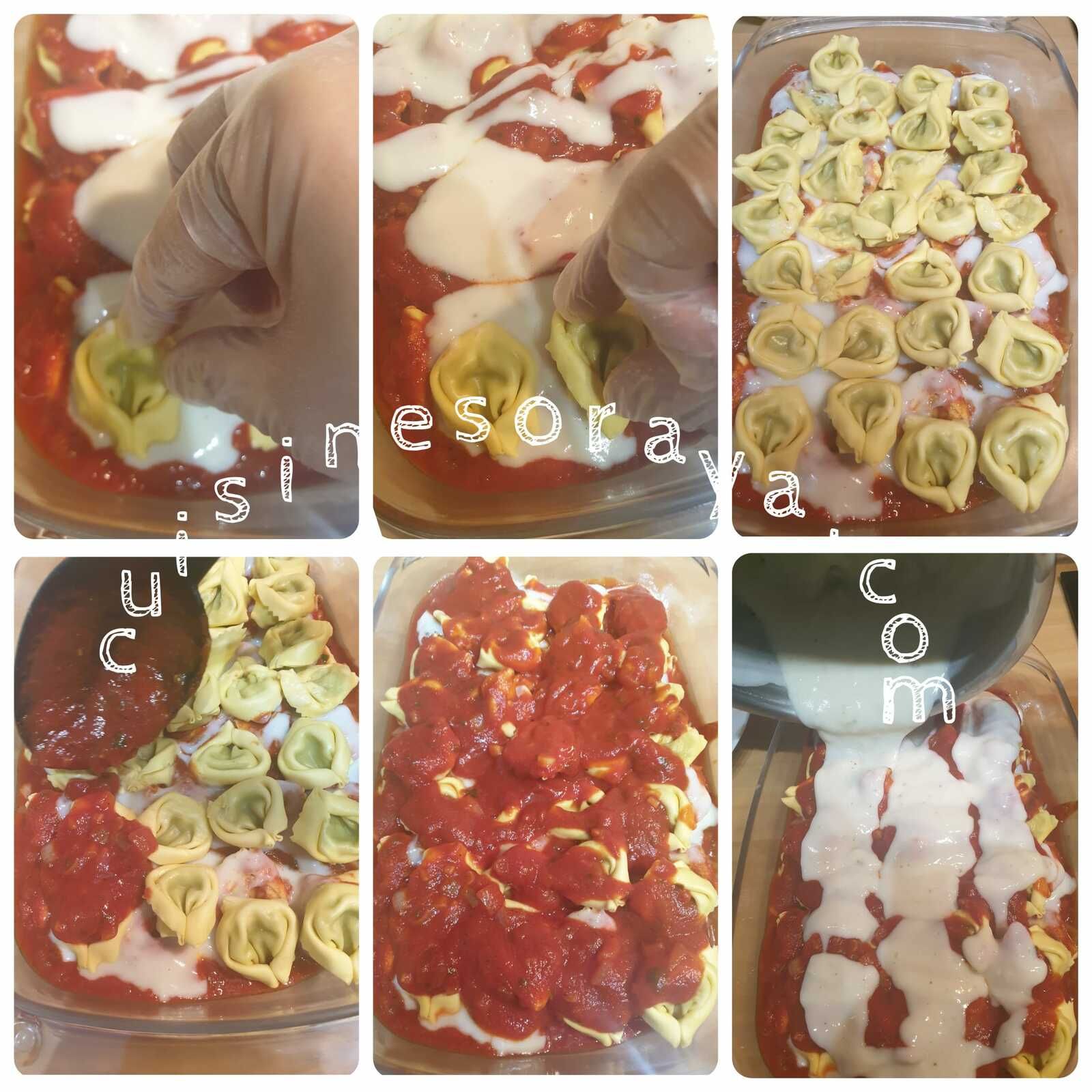Lasagnes de tortellini ricotta/épinard