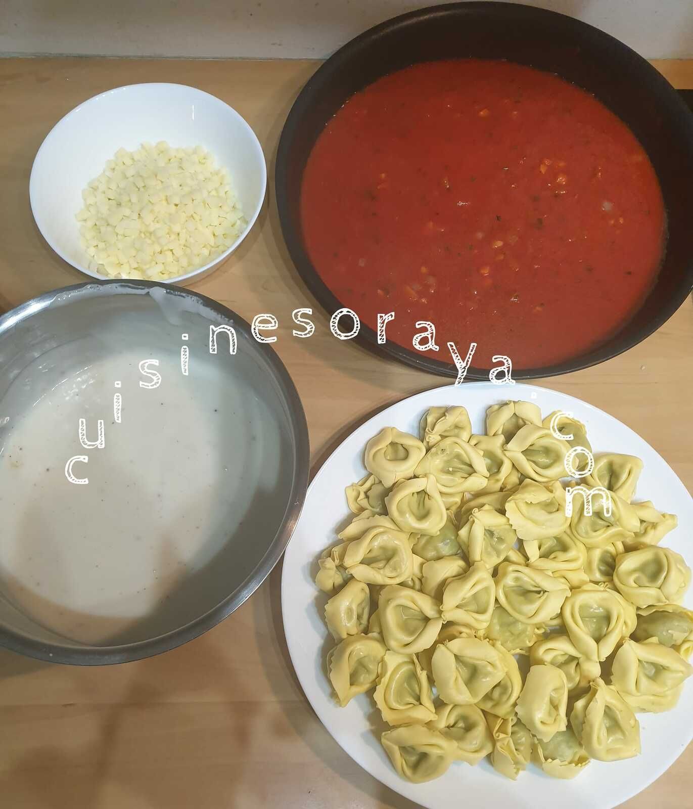 Lasagnes de tortellini ricotta/épinard