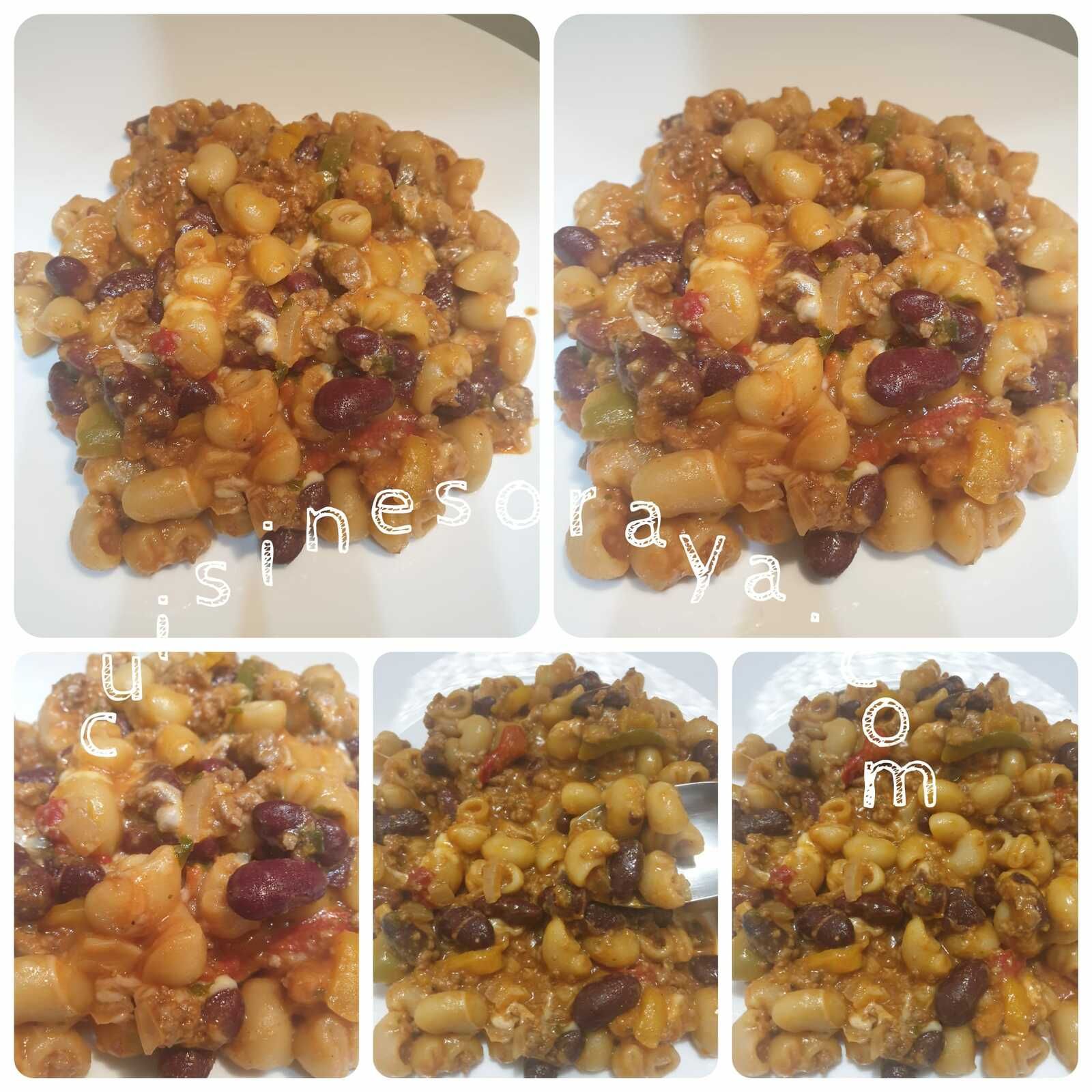 One pasta façon chili con carne