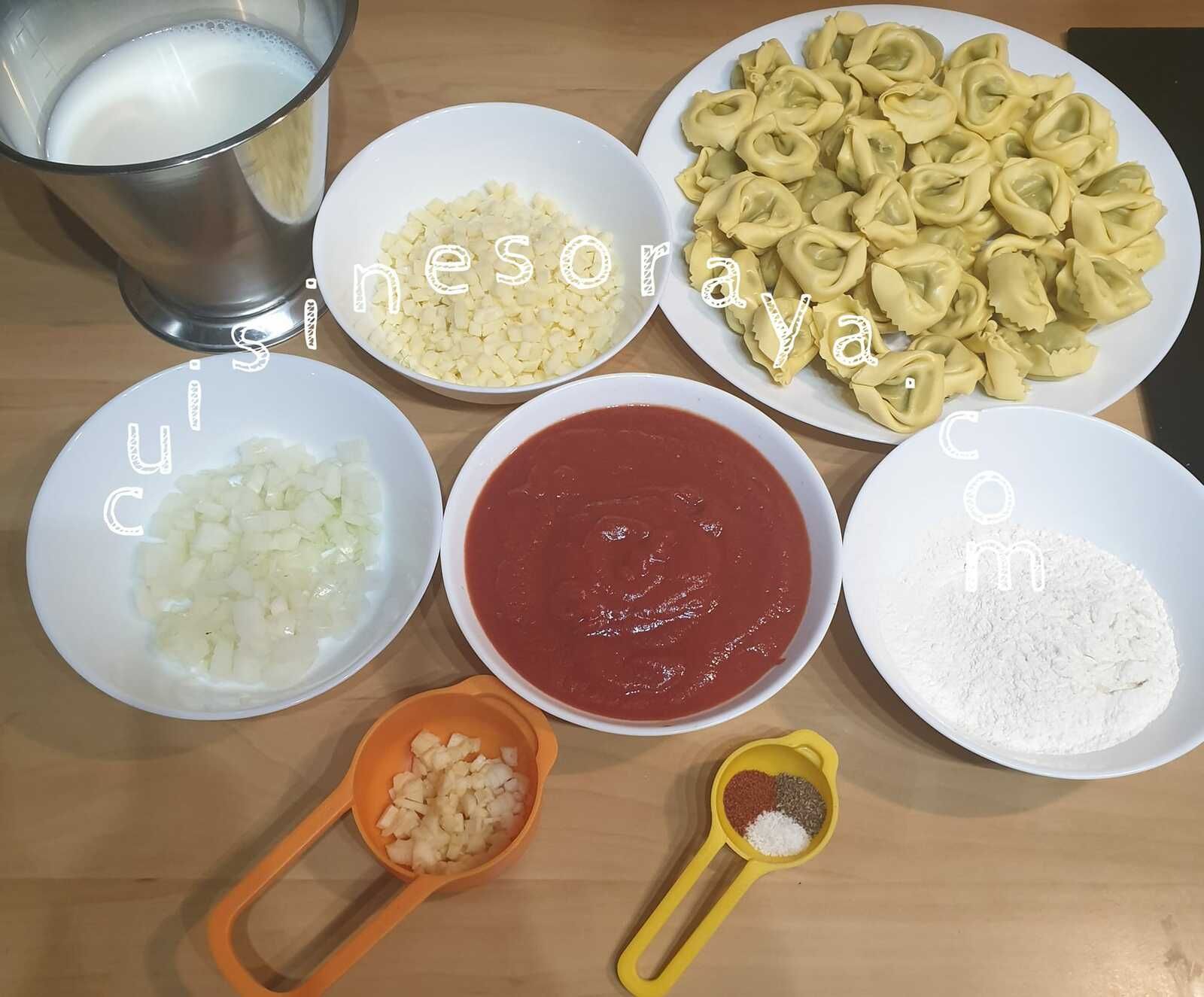 Lasagnes de tortellini ricotta/épinard