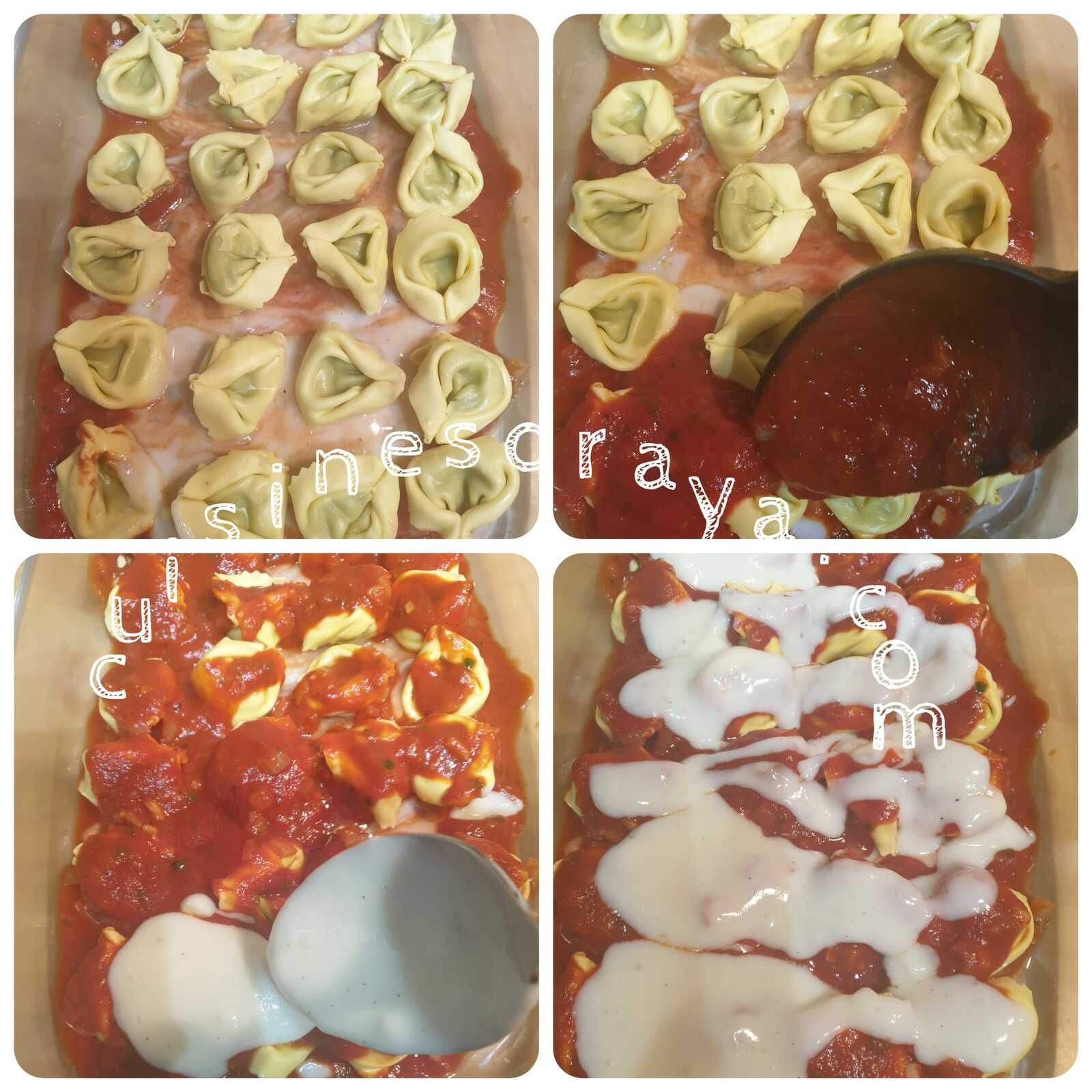 Lasagnes de tortellini ricotta/épinard