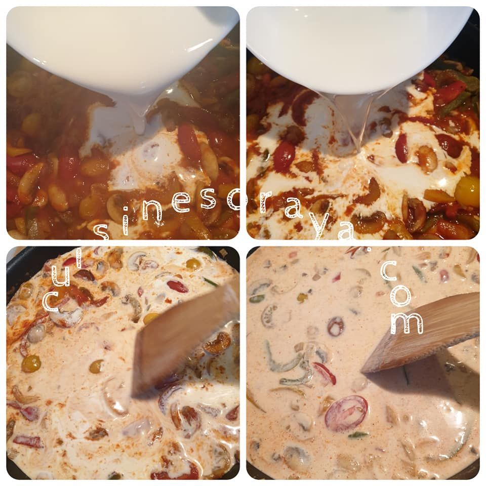 Conchiglioni au poulet, champignons, poivrons à la sauce crémeuse