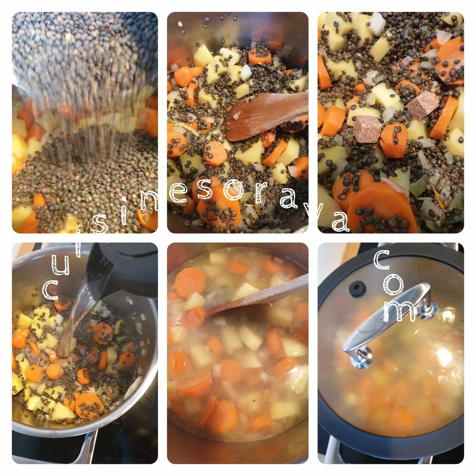 Soupe de lentilles verte
