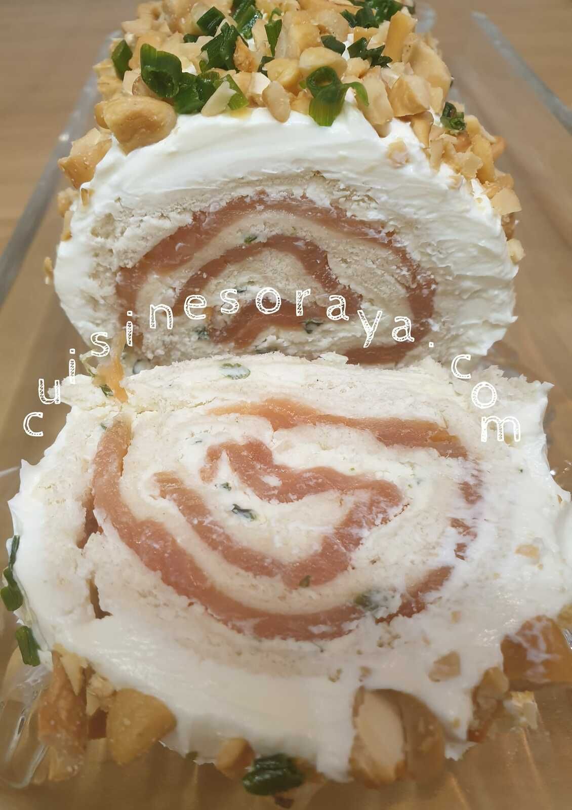 Bûche salée au saumon fumé